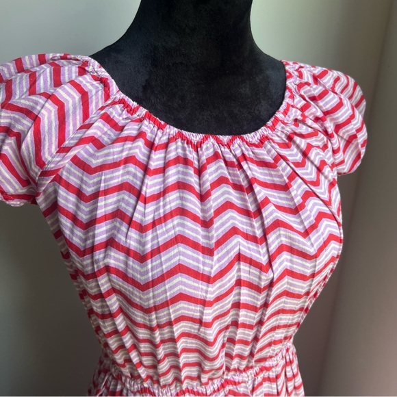 Women’s Pink Chicken Pink and White Puff Sleeve Sundress - XS - Picture 3 of 14